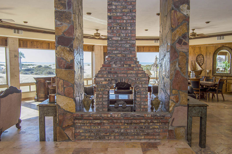 Rocky Point House Rental Hacienda Valencia Fireplace